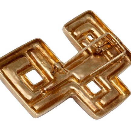 Burle Marx Geometric Gold Brooch
