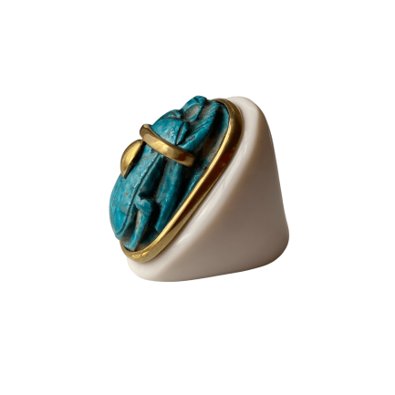 egyptian turquoise scarab