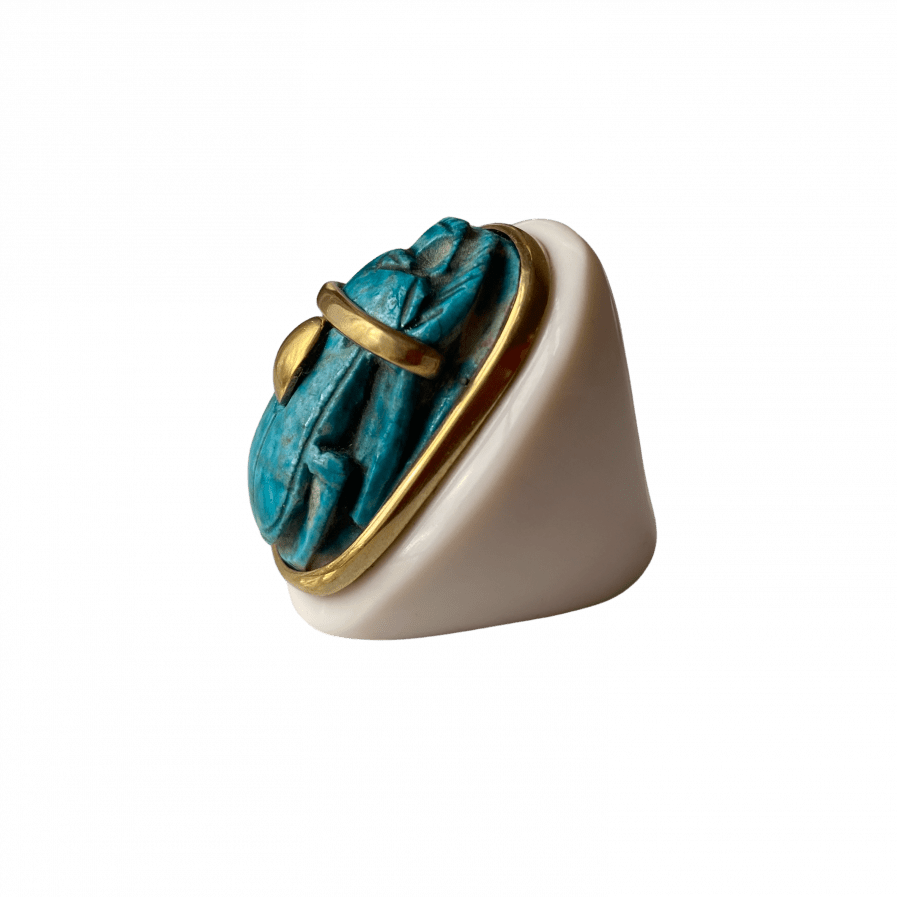 egyptian turquoise scarab