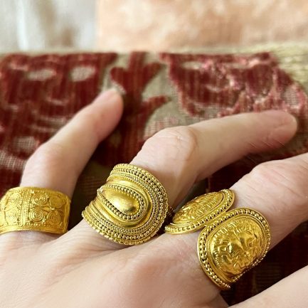 Engraved Gold Ring by Lalaounis