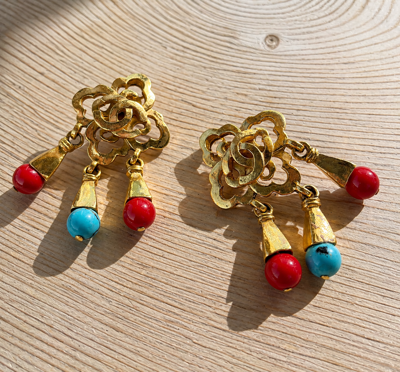 CHANEL Camellia Drop Earrings by Karl Lagerfeld